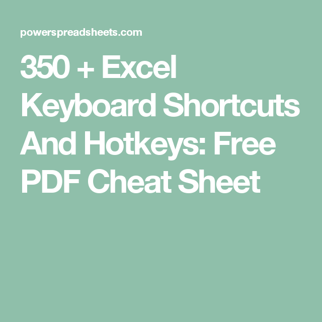Microsoft 2010 keyboard shortcuts pdf windows 10